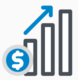 progress bar chart depicting increased revenue