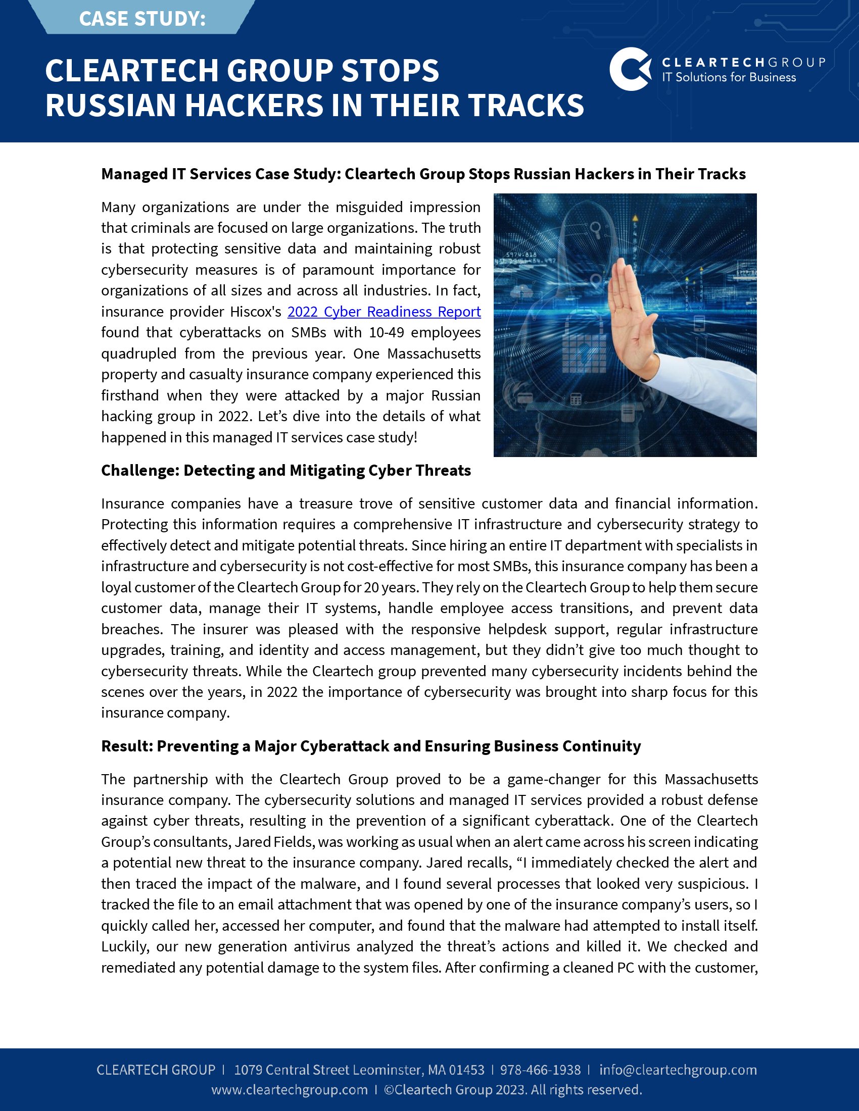 Managed IT services case study