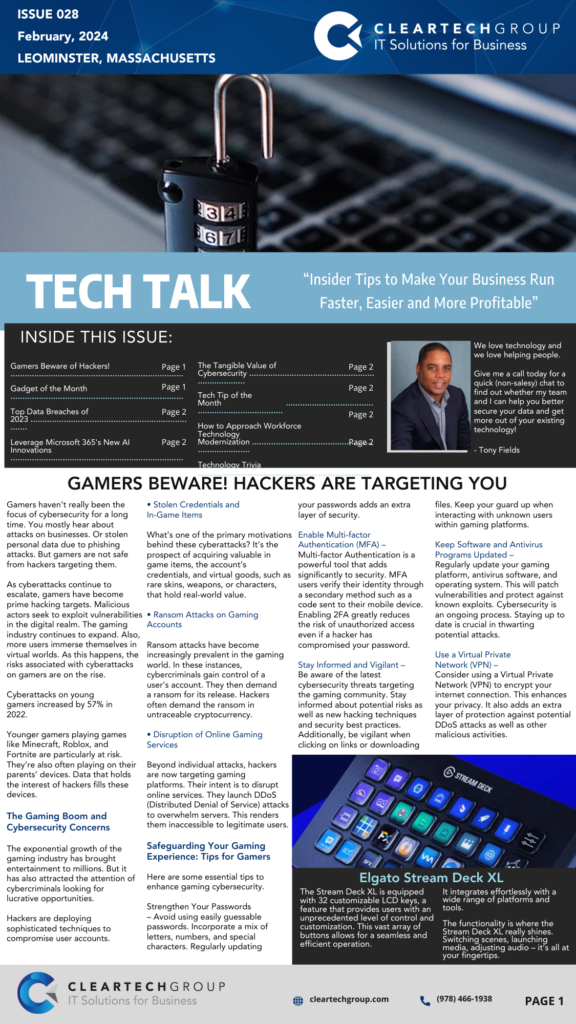 Cleartech Group February 2024 Newsletter