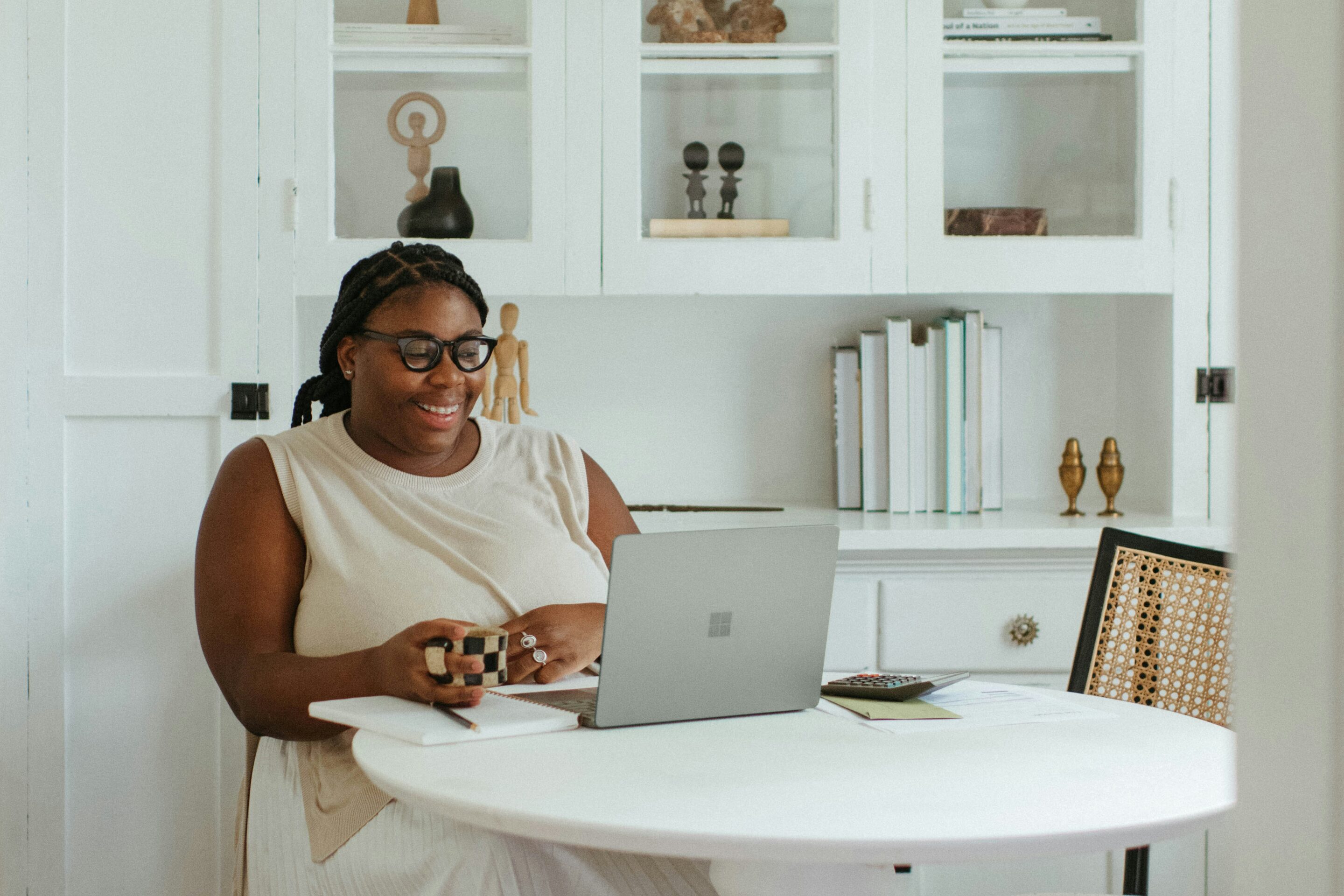 Small business owner reviewing IT budget